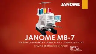 Máquina de Bordar Janome MB-7 - Ejemplo de Bordado en Plano