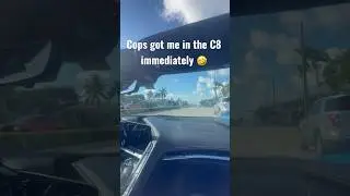 Renting a C8 Corvette and getting pulled over immediately 😊