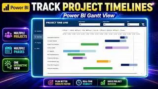 Power BI Project Timeline Dashboard Template | Gantt Chart | Multi-Project Tracking & Filters