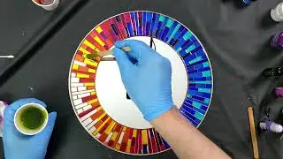 Resin Art Jewelry mirror frame #resinartsupplies #resinart #mirrorart
