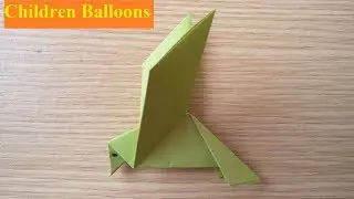 Gấp giấy Origami hình con vật - Cách xếp con chim bằng giấy đơn giản