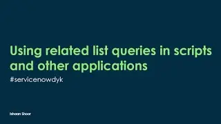 Using related list queries in scripts and other applications