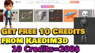 How to get free 10 credits from kaedim app | image to 3d model convertor