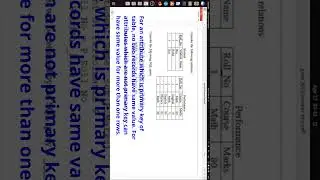 Difference between primary key attribute and non key attributes in a table in database 
