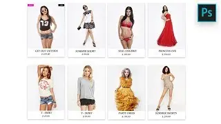 Design product grid in Photoshop for eCommerce website || UI Dev