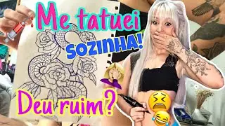 ME TATUANDO SOZINHA *tatuagem grande*