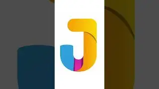 Modern letter J logo design in pixellab  #shorts