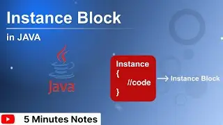 what is the instance block in java | 5 Minutes Notes