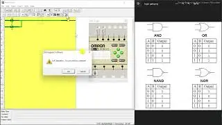 logic gates uses in PLC programming. Ladder diagram.