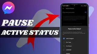 How To Pause Active Status On Facebook Messenger