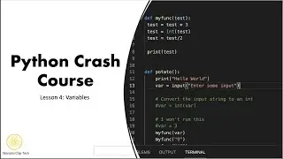Variables | Python Crash Course Lesson 3