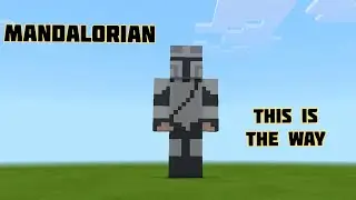 The Mandalorian statue in Minecraft PE
