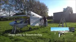 Crosbie Wingfold - solo de-rigging the wings on a Shadow microlight aircraft