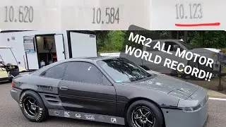 ALL MOTOR MR2 WORLD RECORD 10.1@132 TOYONDA DRAG CAR
