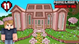 I Built a Cherrywood Mansion in Hardcore Minecraft 1.20!