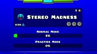 Stereo Madness 5%! Мировой рекорд!(1,5 млн попыток)