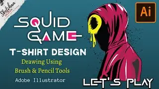 Squid Game T-Shirt Drawing Tutorial | Adobe Illustrator | No Pen tool