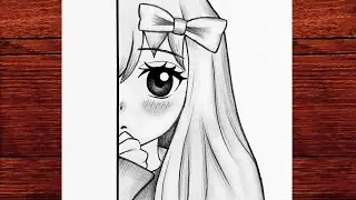 How to Draw a Cute Anime Girl with a Hair Bow – Easy Pencil Sketch for Beginners