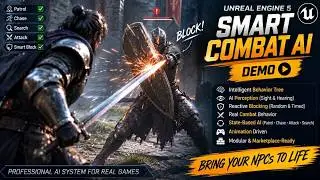 Smart Combat AI System Demo | Unreal Engine 5.4 Blueprint AI