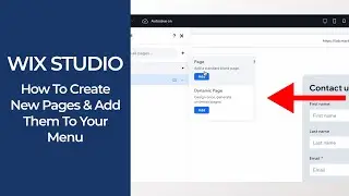 Wix Studio | How To Create New Pages & Add Them To Your Menu