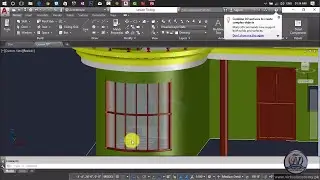 How to Make 3d Window in AutoCAD| 3D Materials and Render Tutorial | 3D House modeling  | Lesson 77
