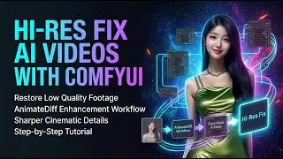 How to Hi-Res Fix a video with ComfyUI, AnimateDiff and Face Swap