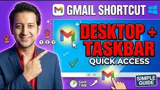 How to Add Gmail Shortcut on Desktop & Taskbar