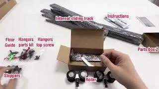 Product Display - Ceiling Installation Box Rail Barn Sliding Door Package Includes Products