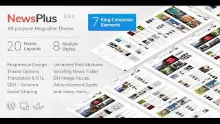 NewsPlus v3.4.1 – News and Magazine WordPress theme nulled