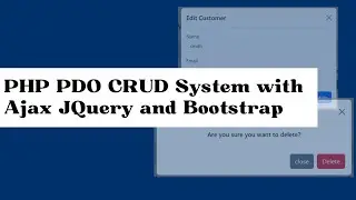 PHP PDO CRUD Operations with Ajax jQuery and Bootstrap