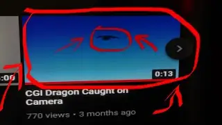 CGI Dragon Caught On Monitor Caught On Camera.
