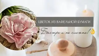 Простой цветок из вафельной бумаги (для начинающих)