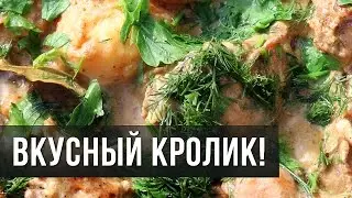 Кролик в сметане. Готовим в казане на костре.