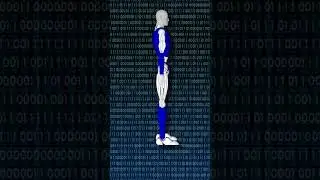 Futuristic Humanoid in a Binary Code Universe #shorts