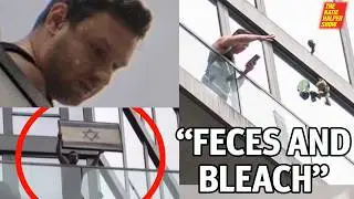 Israel supporter THROWS FECES At Palestine Supporters & Cops ARREST Palestine Supporters