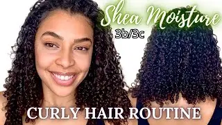 SPRING NATURAL CURLY HAIR ROUTINE 2024! SHEA MOISTURE BOND REPAIR Review for 3B/3C Curls!