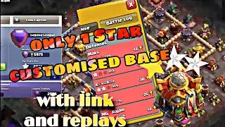 Only 1 Star anti spam RR base with link and 5-6 replays ..... clash of clans || support 🙌❤️||