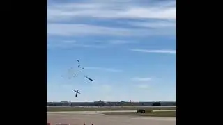 B17 and P63 Collision at Dallas air show