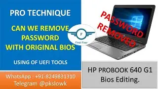 How to reset HP bios administrator password Notebook / ProBook 640 G1 ?Bios Editing Pro Tips.