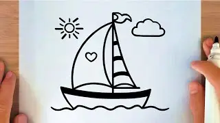 HOW TO DRAW A SAILING BOAT