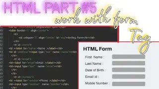 html part 5 || working with table and form tag || html learning