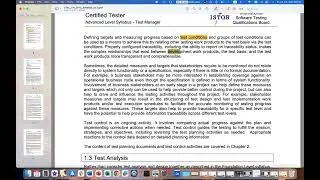 ISTQB Test Manager Certification - Chapter 1.2.2 Test Monitoring and Control
