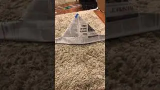 I made this newspaper hat all by myself