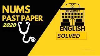 NUMS 2020 SOLVED ENGLISH PAST PAPER