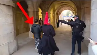 ARMED OFFICERS HAS HAD ENOUGH OF IDIOTS BLOCKING THE GUARDS ON DUTY