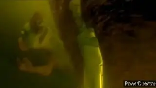 ice age underwater butt scene: buck gets hit and stuck under manny's underwater butt