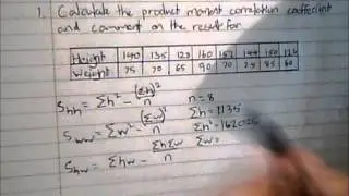 Product Moment Correlation Coefficient