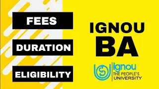 IGNOU BA ADMISSION || FEES || DURATION || 4 YEAR PROGRAMS #ignouadmission #ignouba