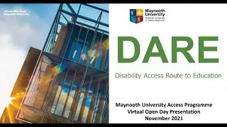 Maynooth University Virtual Open Day November 2021 Disability DARE presentation