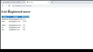 Display Data From Mysql Database Into Table Using Php